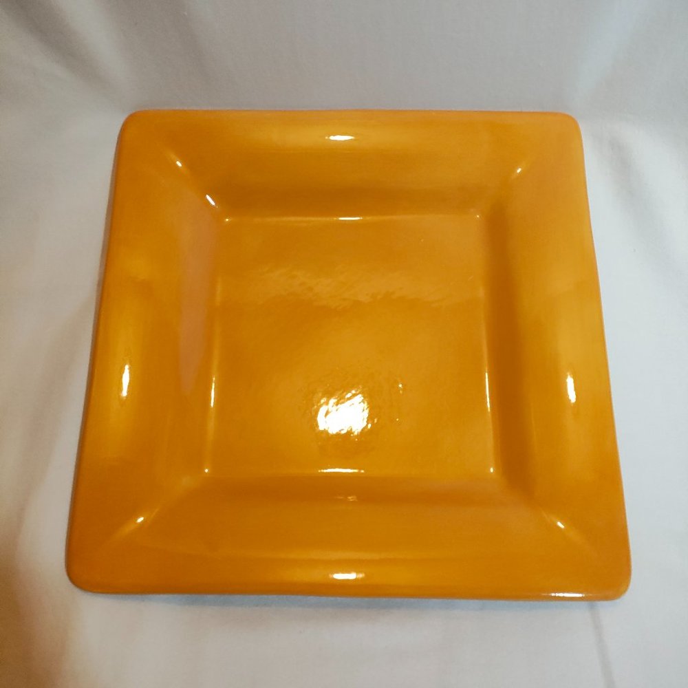 Square Dinner Plate Ciao II Yellow by Artimino